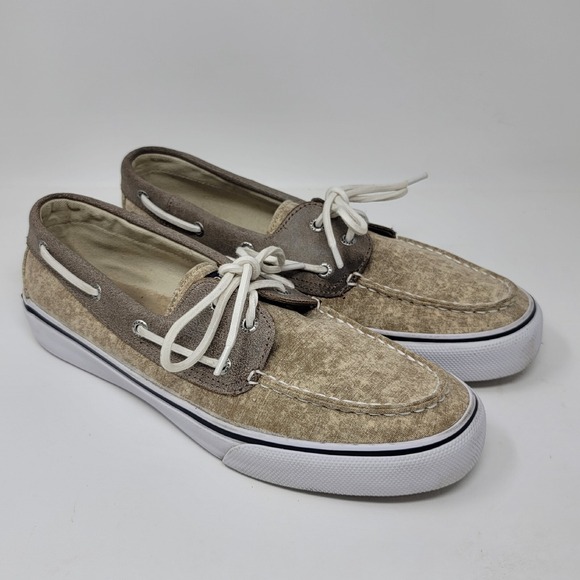 Sperry Top-Sider Other - Sperry Topsider Boat Shoes Mens 10.5 M Bahama II White Cap Sneakers STS13106